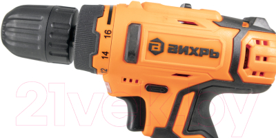 Аккумуляторная дрель-шуруповерт Вихрь ДА-16Л-2К (72/14/32)