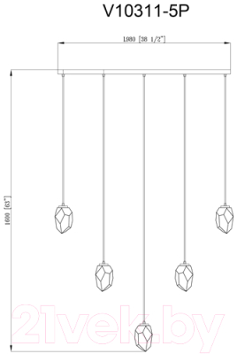 Люстра Moderli Catris / V10311-5P