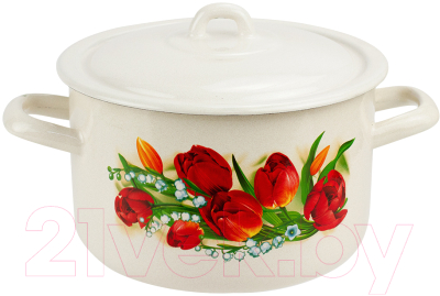 Кастрюля Лысьвенские эмали Ласковый май С-16111/4Жм - фото