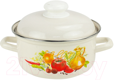 Кастрюля Лысьвенские эмали Итальянская кухня С-1508 АП2/4Жм - фото