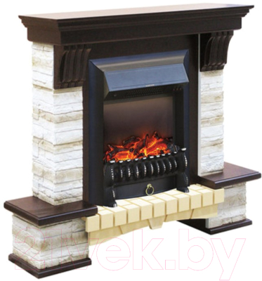 Каминокомплект Смолком Stone Montebello + Fobos-s Lux BL LT