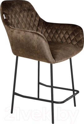 Стул барный Sheffilton SHT-ST38/S29-1 (коричневый трюфель/черный муар) - фото