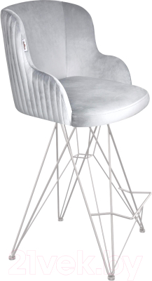 Стул барный Sheffilton SHT-ST39-1/S66-1 (серое облако/хром лак) - фото