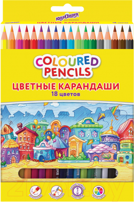 Набор цветных карандашей Юнландия Домики / 181837  - фото