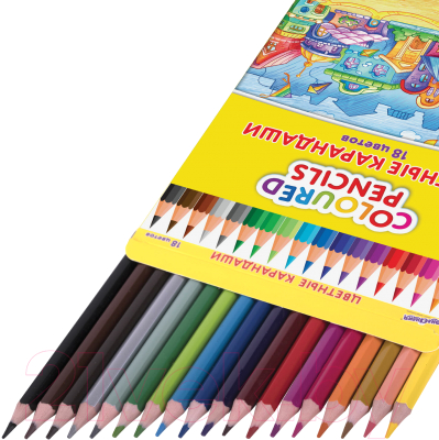 Набор цветных карандашей Юнландия Домики / 181837 