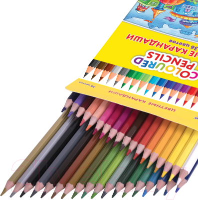 Набор цветных карандашей Юнландия Домики / 181839