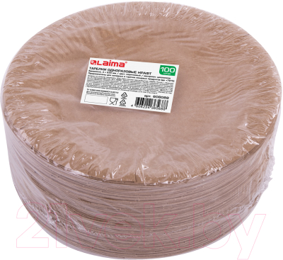 Набор одноразовых тарелок Laima Eco Craft / 608088 - фото