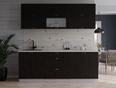 Кухонный гарнитур Интерлиния Берес 1.9Б (дуб английский/бискайская сосна)