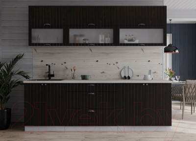 Кухонный гарнитур Интерлиния Берес 2.2Б (дуб английский/бискайская сосна)