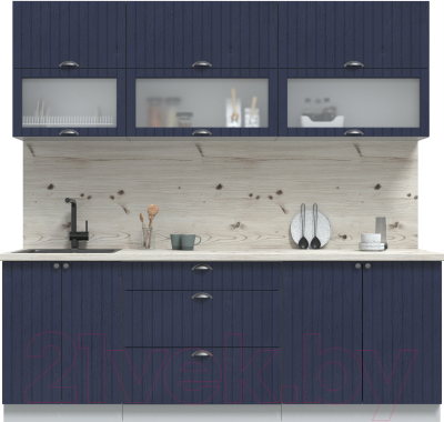 Кухонный гарнитур Интерлиния Берес 2.2Б (дуб королевский/бискайская сосна) - фото