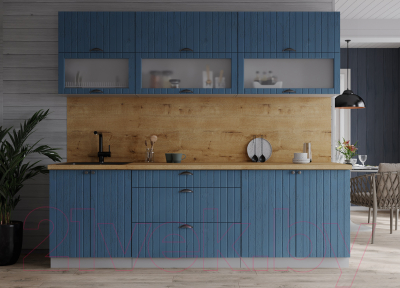 Кухонный гарнитур Интерлиния Берес 2.2Б (дуб лазурный/дуб бунратти)