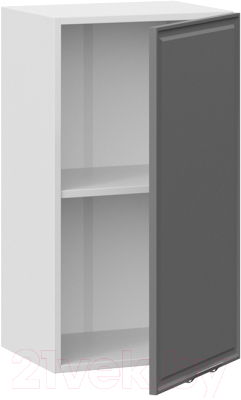 Шкаф навесной для кухни ТриЯ Белладжио 1В4 (белый/софт графит)