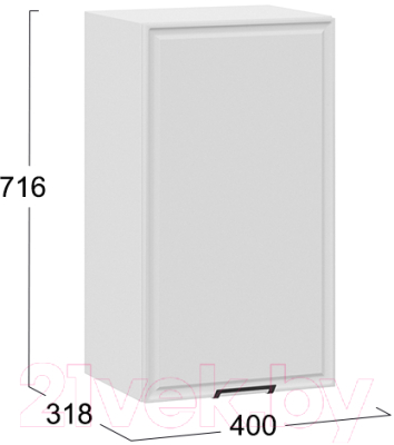 Шкаф навесной для кухни ТриЯ Белладжио 1В4 (белый/фон белый)