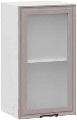 Шкаф навесной для кухни ТриЯ Белладжио 1В4С (белый/софт капучино) - фото