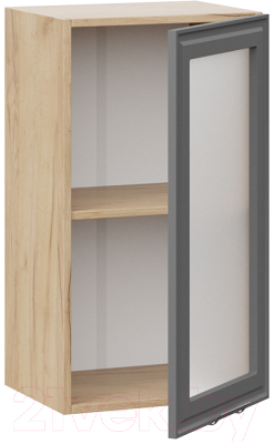 Шкаф навесной для кухни ТриЯ Белладжио 1В4С (дуб крафт золотой/софт графит)