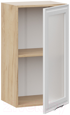 Шкаф навесной для кухни ТриЯ Белладжио 1В4С (дуб крафт золотой/фон белый)