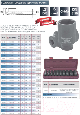 Головка слесарная Thorvik IS11208