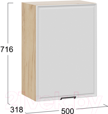 Шкаф навесной для кухни ТриЯ Белладжио 1В5 (дуб крафт золотой/фон белый)