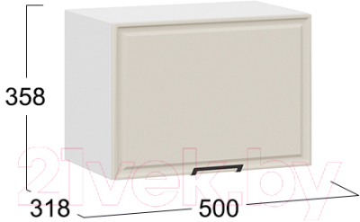 Шкаф под вытяжку ТриЯ Белладжио 1В5Г (белый/софт панакота)