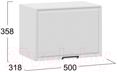 Шкаф под вытяжку ТриЯ Белладжио 1В5Г (белый/фон белый)