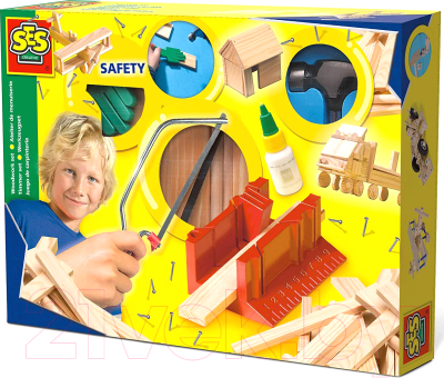 Конструктор SES Creative Столярный набор плотника Deluxe / 00944 - фото