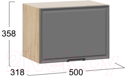 Шкаф под вытяжку ТриЯ Белладжио 1В5Г (дуб крафт золотой/софт графит)
