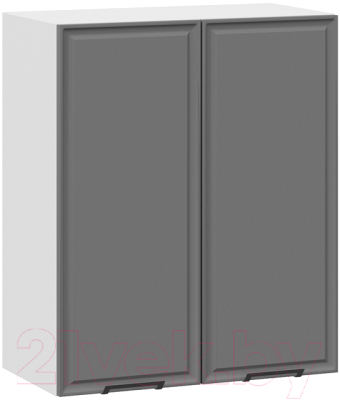 Шкаф навесной для кухни ТриЯ Белладжио 1В6 (белый/софт графит) - фото