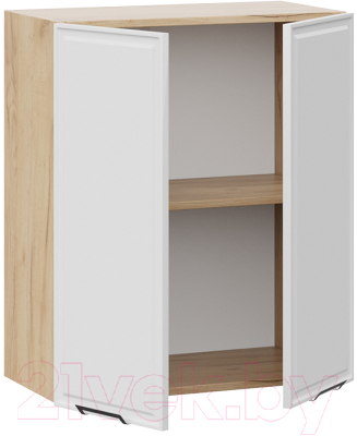 Шкаф навесной для кухни ТриЯ Белладжио 1В6 (дуб крафт золотой/фон белый)