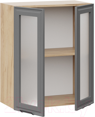 Шкаф навесной для кухни ТриЯ Белладжио 1В6С (дуб крафт золотой/софт графит)