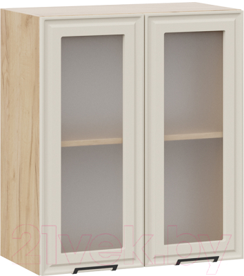 Шкаф навесной для кухни ТриЯ Белладжио 1В6С (дуб крафт золотой/софт панакота) - фото