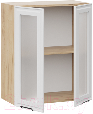 Шкаф навесной для кухни ТриЯ Белладжио 1В6С (дуб крафт золотой/фон белый)