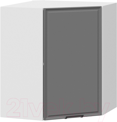 Шкаф навесной для кухни ТриЯ Белладжио 1В6У (белый/софт графит) - фото