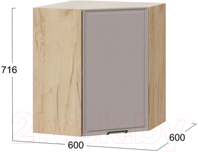 Шкаф навесной для кухни ТриЯ Белладжио 1В6У (дуб крафт золотой/софт капучино)