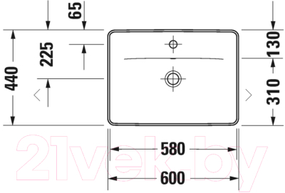 Умывальник Duravit D-Neo