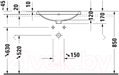 Умывальник Duravit D-Neo