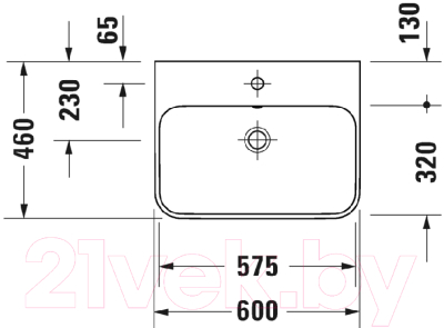 Умывальник Duravit Happy D.2 Plus (23606000001)