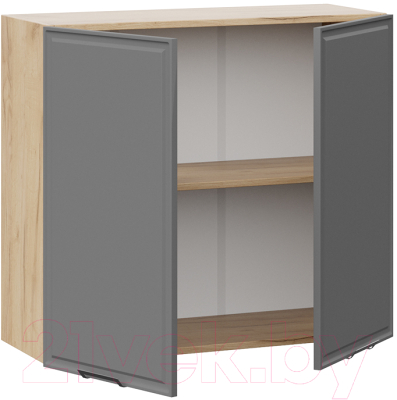 Шкаф навесной для кухни ТриЯ Белладжио 1В8 (дуб крафт золотой/софт графит)