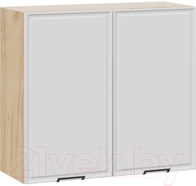 Шкаф навесной для кухни ТриЯ Белладжио 1В8 (дуб крафт золотой/фон белый) - фото