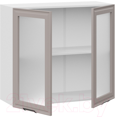 Шкаф навесной для кухни ТриЯ Белладжио 1В8С (белый/софт капучино)