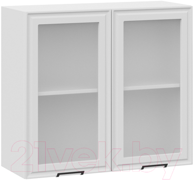 Шкаф навесной для кухни ТриЯ Белладжио 1В8С (белый/фон белый) - фото