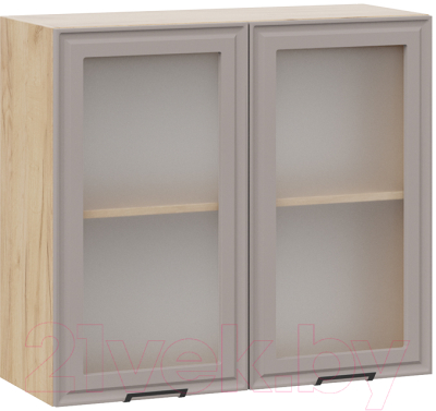 Шкаф навесной для кухни ТриЯ Белладжио 1В8С (дуб крафт золотой/софт капучино) - фото