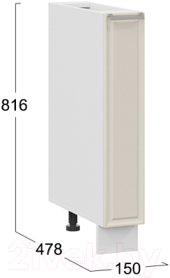 Шкаф карго ТриЯ Белладжио 1Н15К (белый/софт панакота)