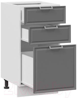Шкаф-стол кухонный ТриЯ Белладжио 1Н4Я3 (белый/софт графит)