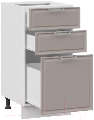 Шкаф-стол кухонный ТриЯ Белладжио 1Н4Я3 (белый/софт капучино)