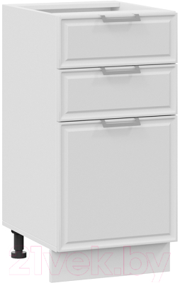 Шкаф-стол кухонный ТриЯ Белладжио 1Н4Я3 (белый/фон белый) - фото