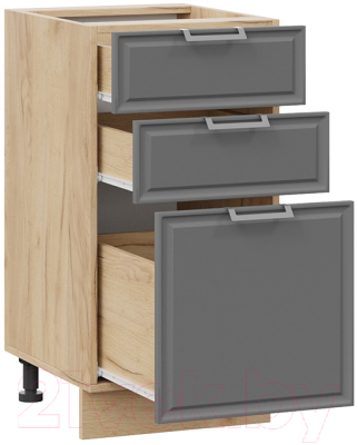 Шкаф-стол кухонный ТриЯ Белладжио 1Н4Я3 (дуб крафт золотой/софт графит)