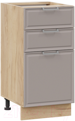 Шкаф-стол кухонный ТриЯ Белладжио 1Н4Я3 (дуб крафт золотой/софт капучино) - фото