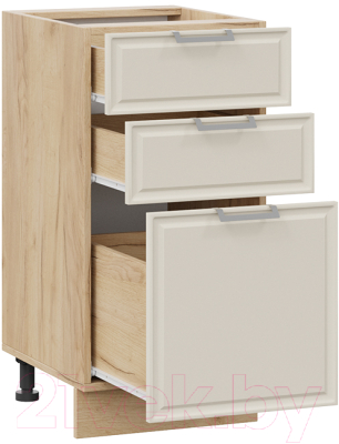 Шкаф-стол кухонный ТриЯ Белладжио 1Н4Я3 (дуб крафт золотой/софт панакота)