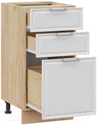 Шкаф-стол кухонный ТриЯ Белладжио 1Н4Я3 (дуб крафт золотой/фон белый)