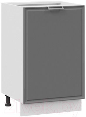 Шкаф-стол кухонный ТриЯ Белладжио 1Н5 (белый/софт графит) - фото